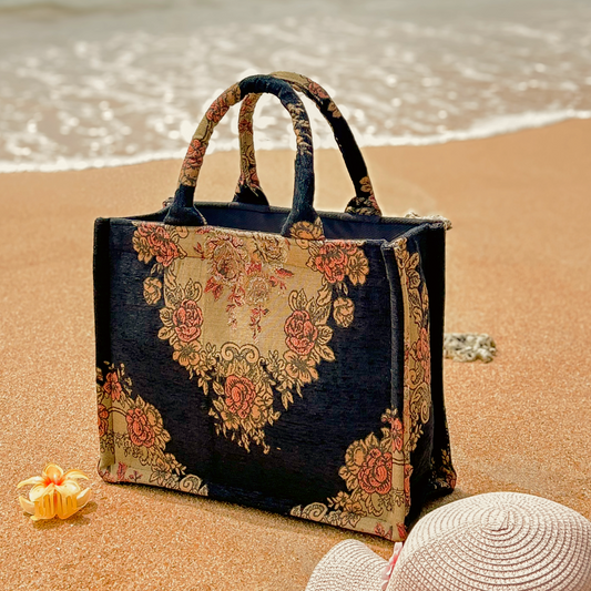 2 in 1 Woven Tapestry Tote