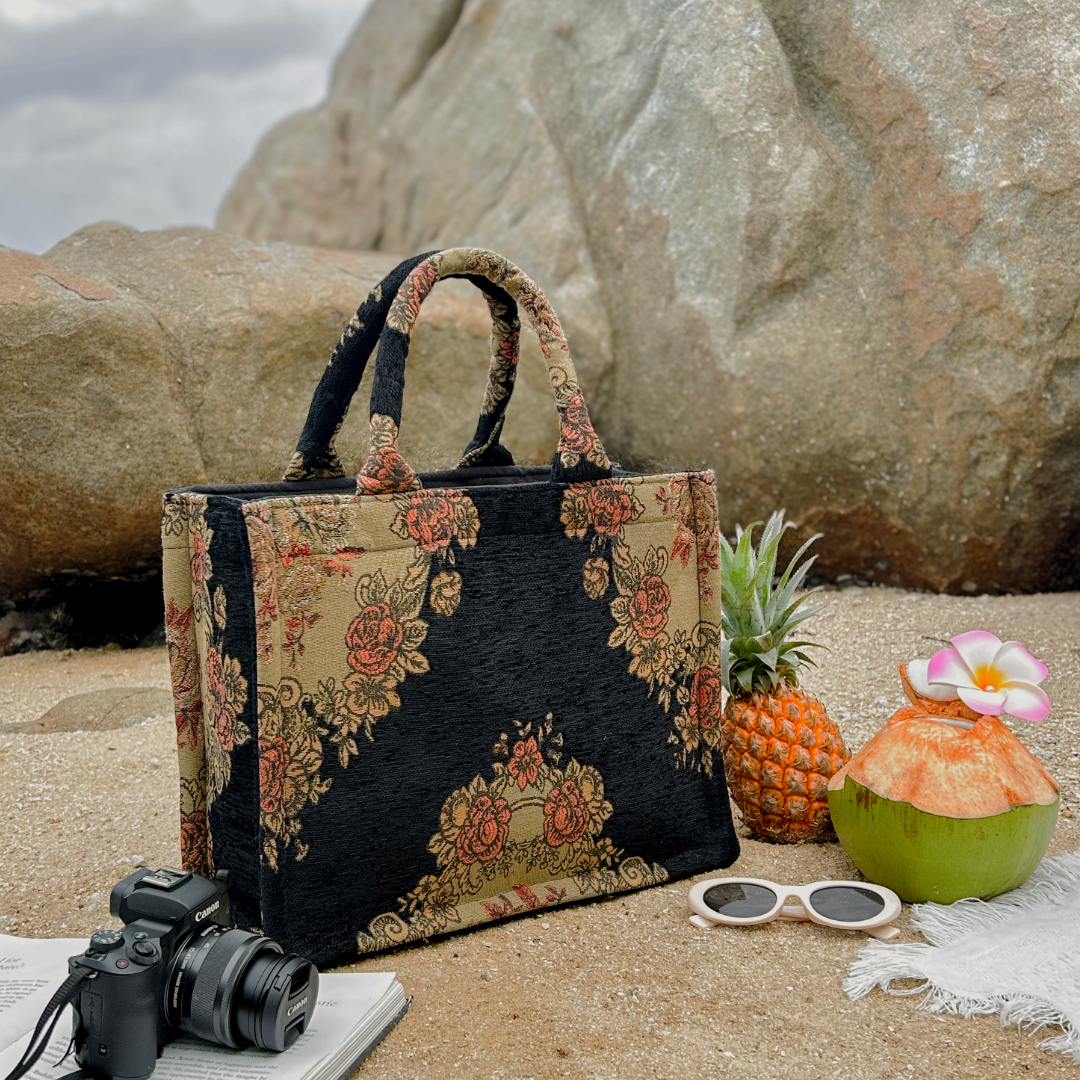 2 in 1 Woven Tapestry Tote