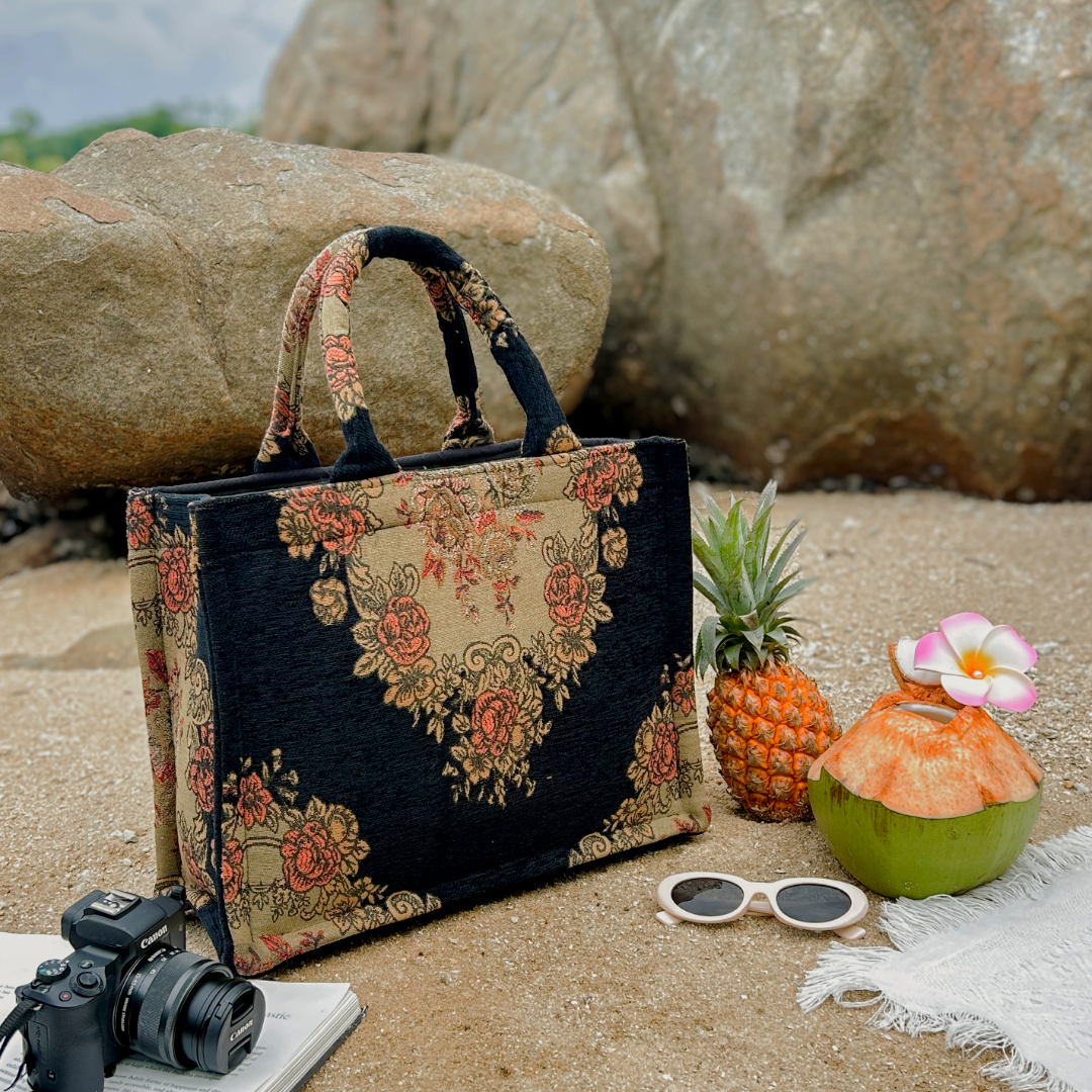 2 in 1 Woven Tapestry Tote