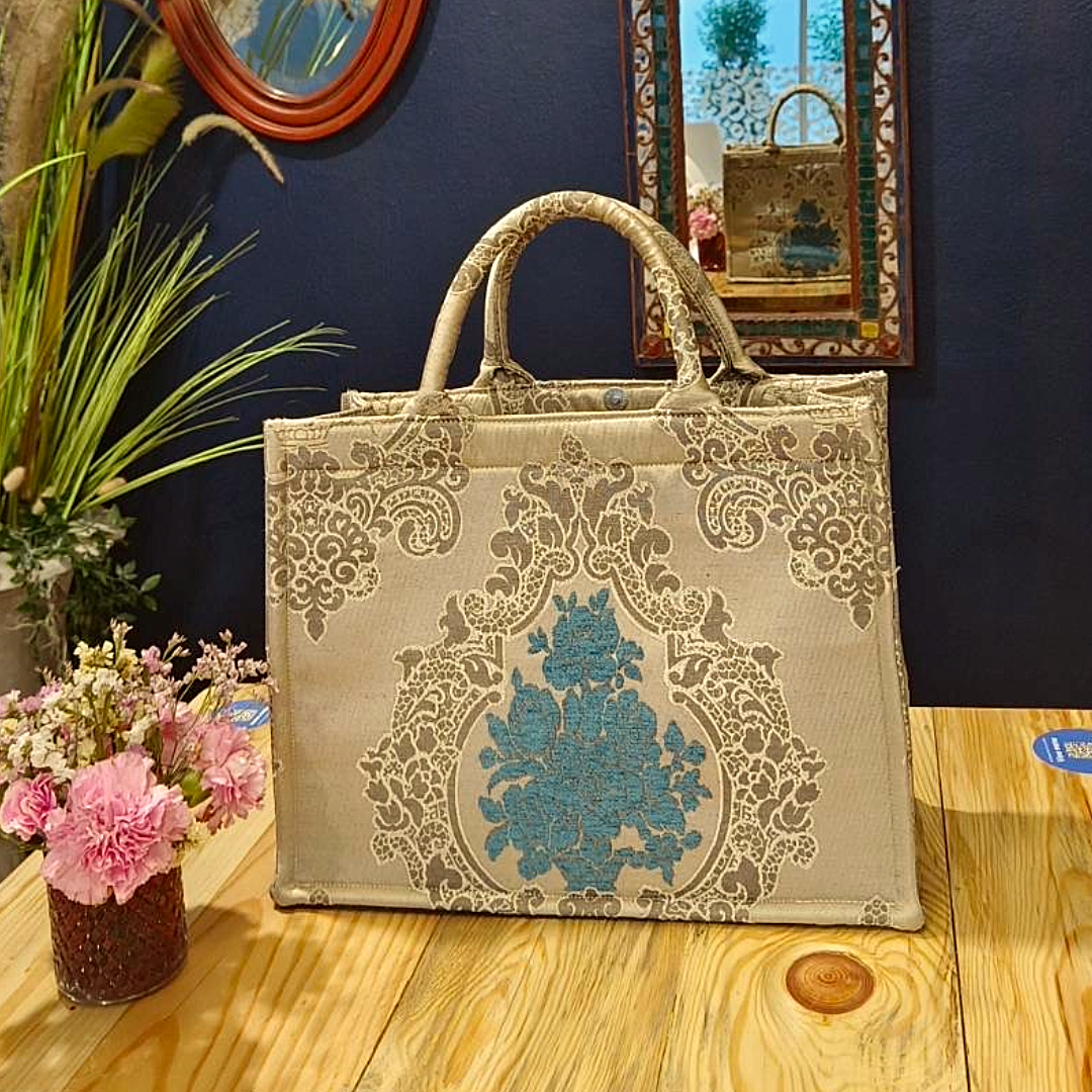 Boho Damask Bloom Tote
