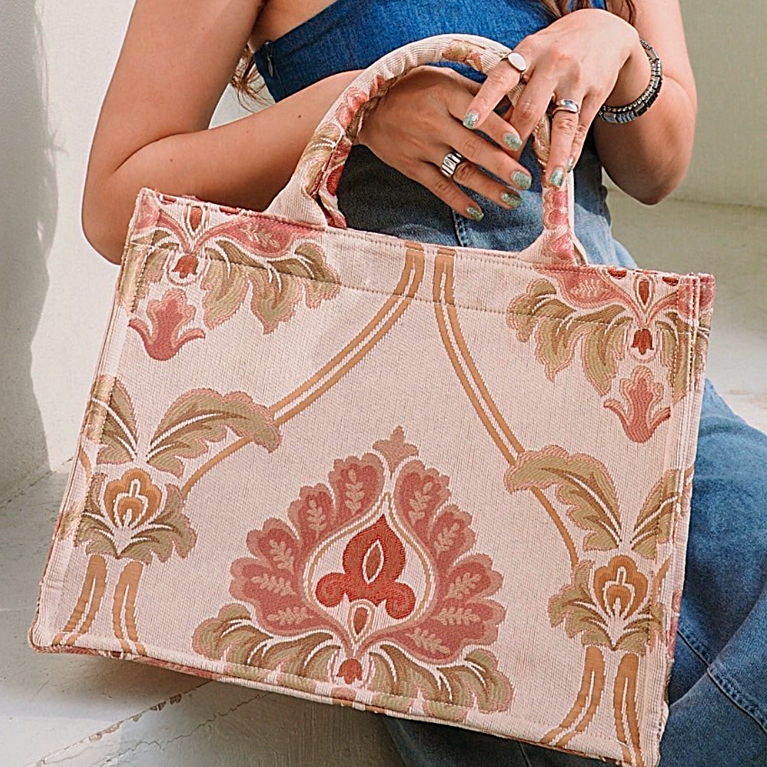 Rose Gold Radiance Tote Bag