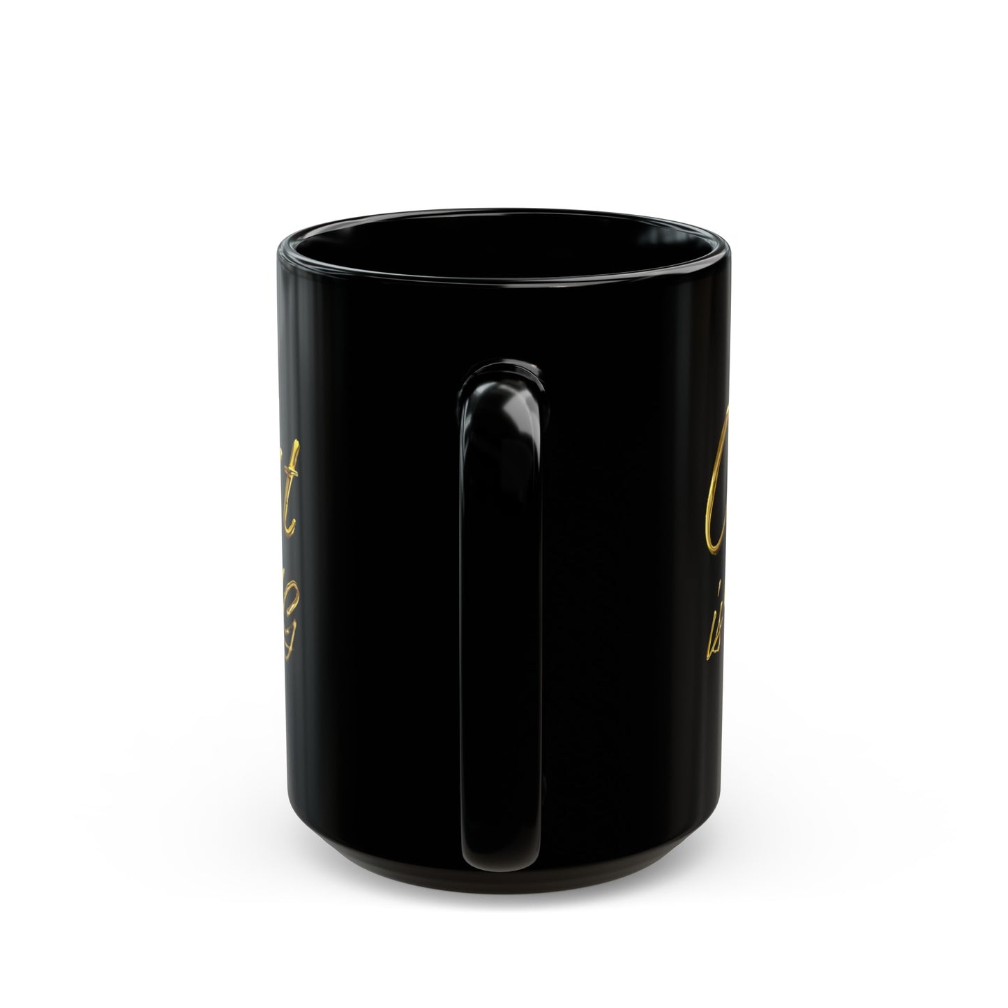 Christ is King - Gold Drip - Black Mug (11oz, 15oz)