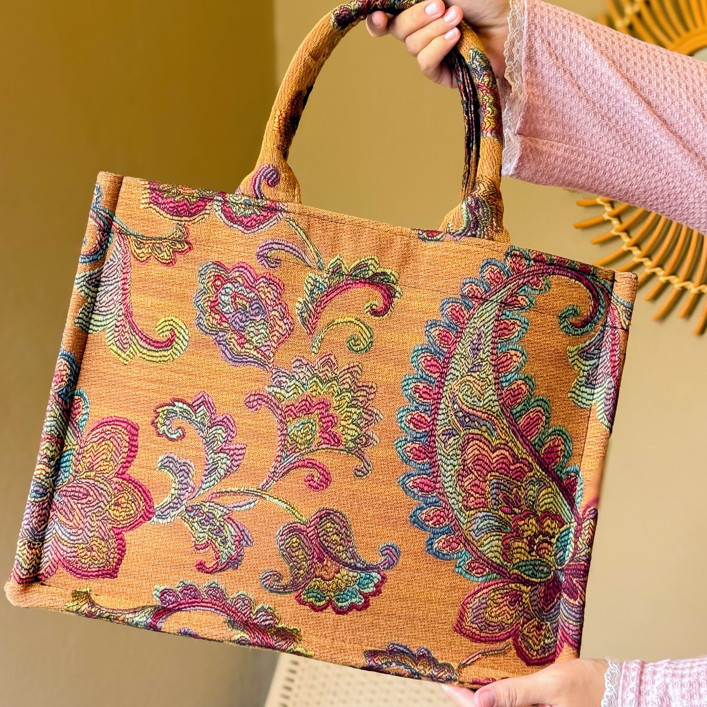 Sunset Paisley Tote
