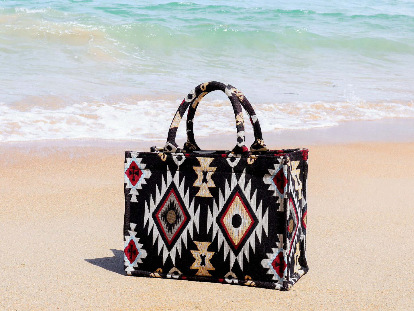 Jacquard Woven Bohemian Tote Bag: Handmade Design