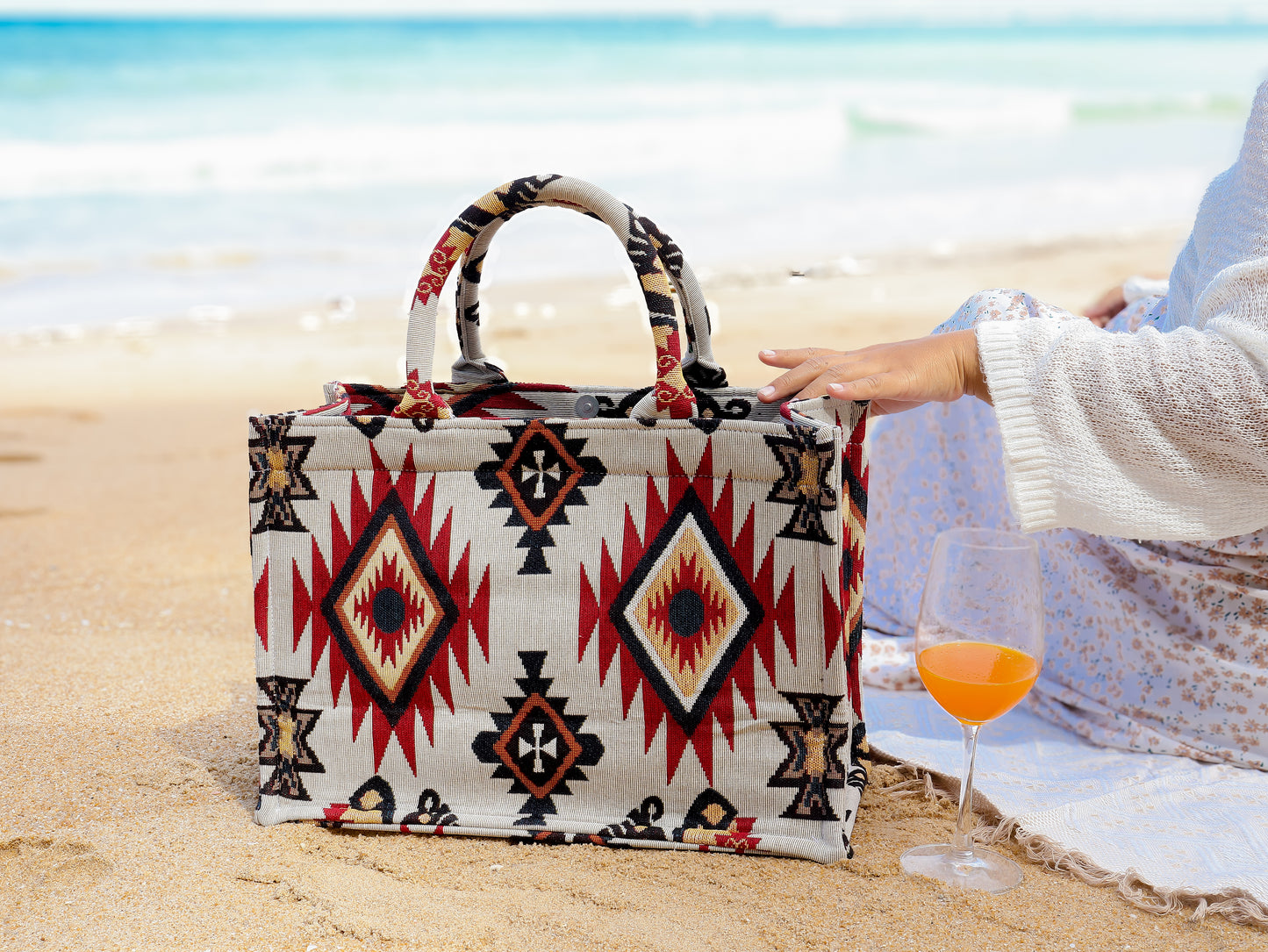 Boho Red Flame Bag