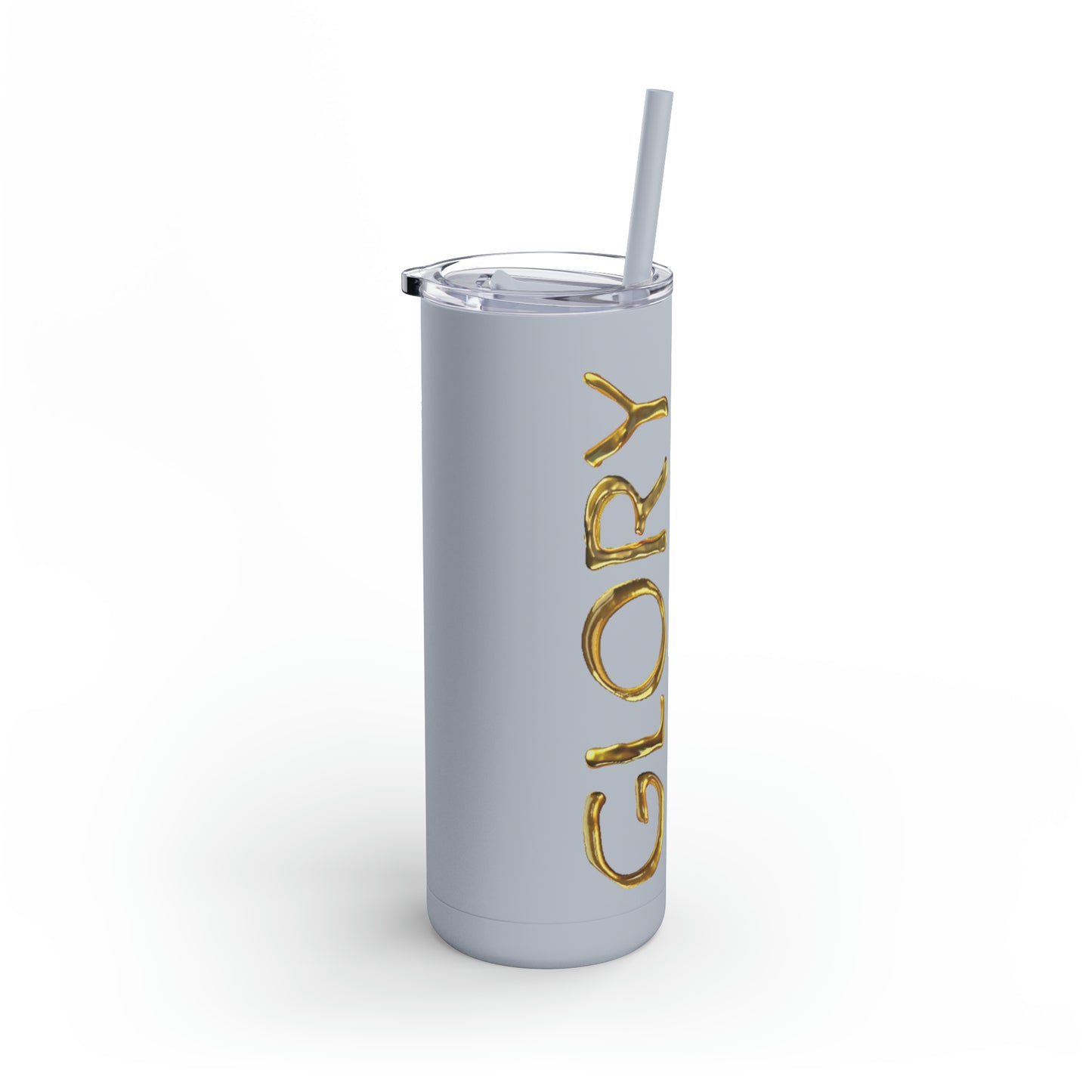 Glory Hallelujah - Gold Drip - Maars Maker Skinny Matte Tumbler, 20oz