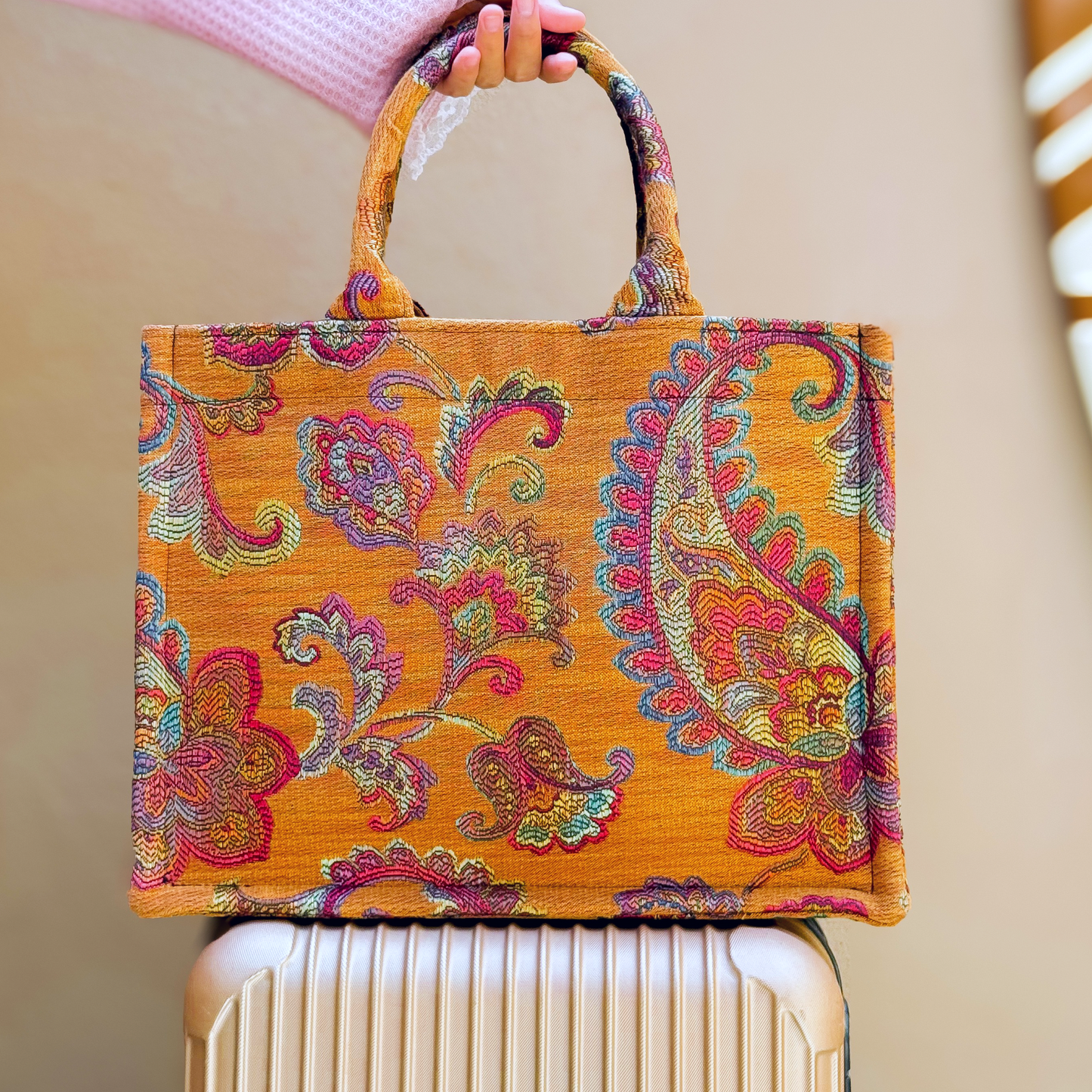 Sunset Paisley Tote