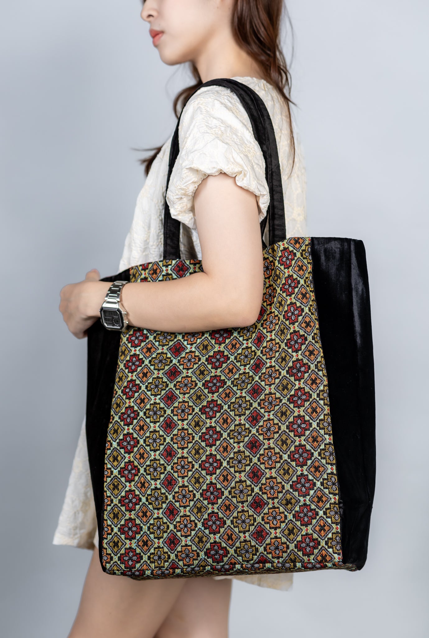 Woven Tall Shopping Bag