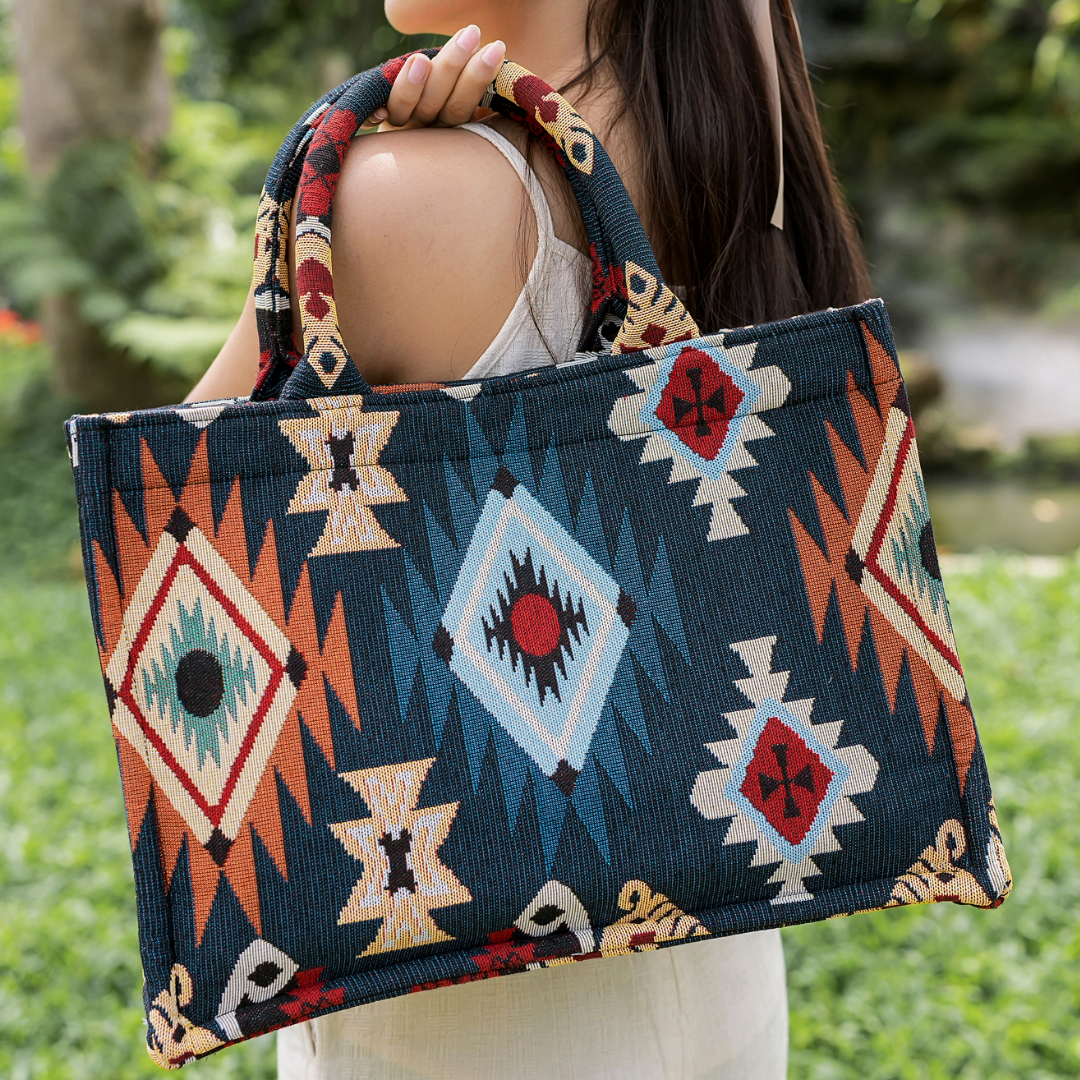 BOHO Premium Woven Tote Bag