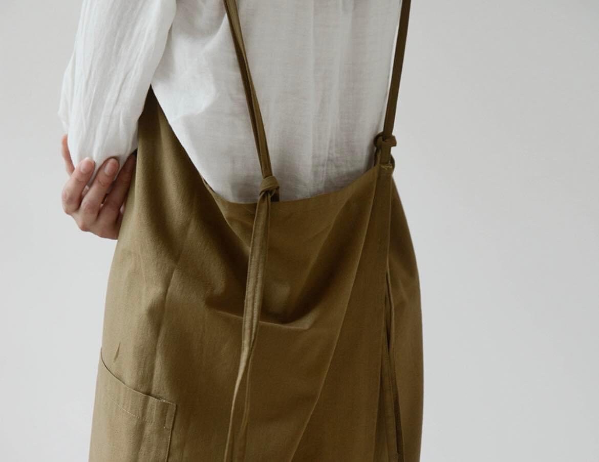 Cotton Linen Apron - Long Style