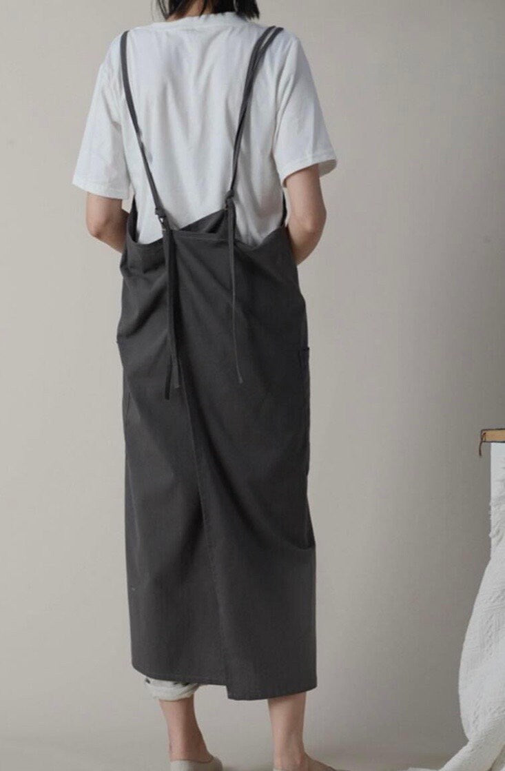 Cotton Linen Apron - Long Style