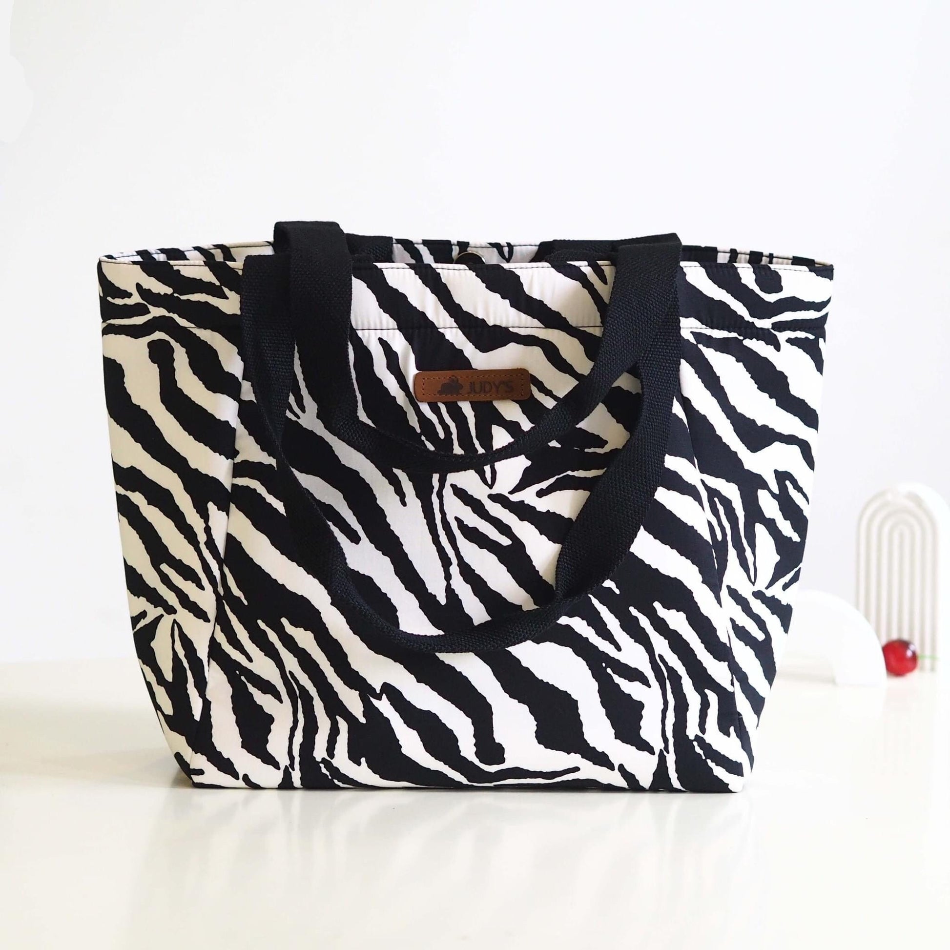 Handmade Versatile Vacation, Beach, and Everyday Tote in Zebra Animal Print