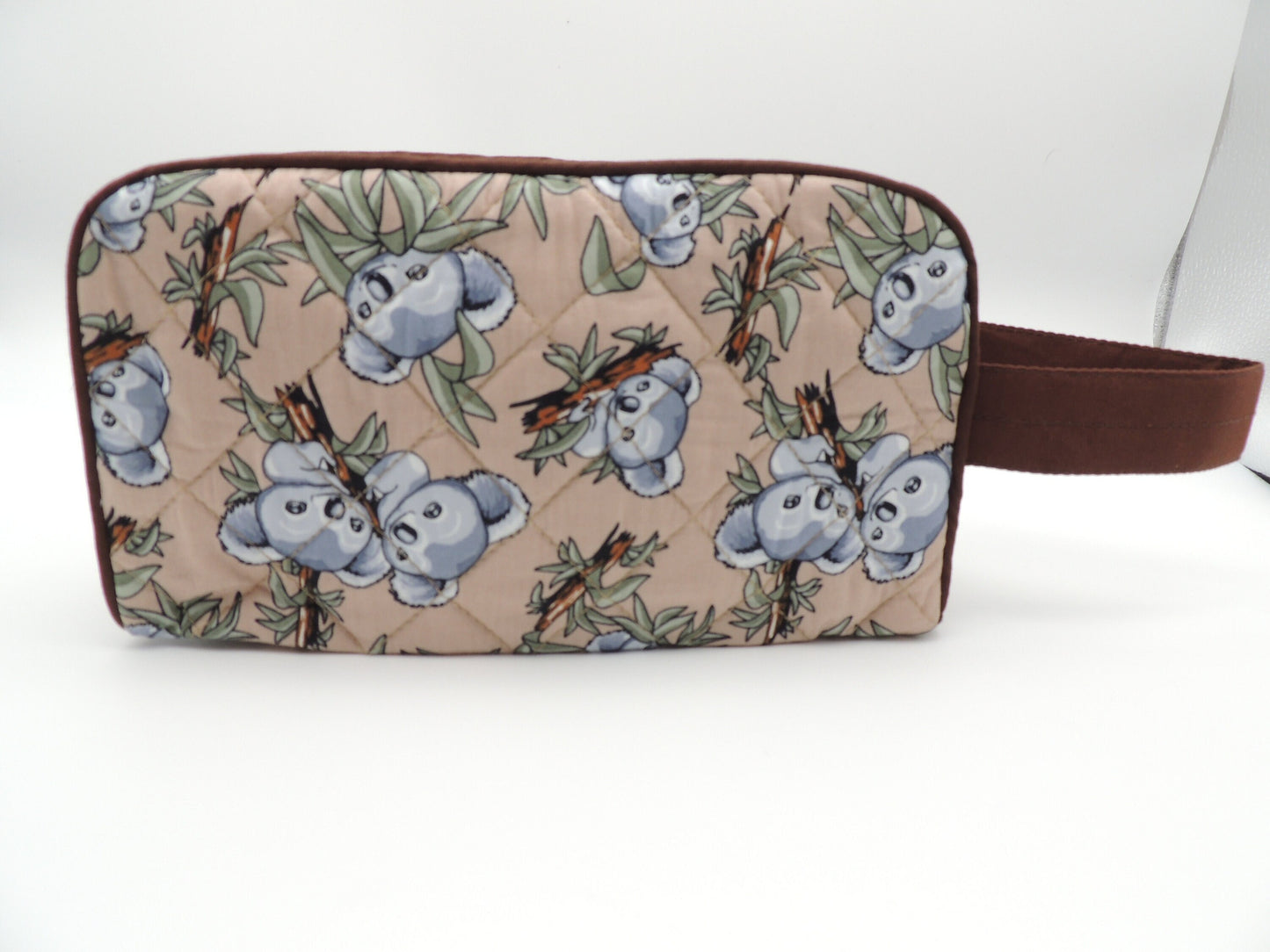 Stylish Handmade Cosmetic Bag with Handle - Canvas and Japanese Cotton in Various Floral Prints