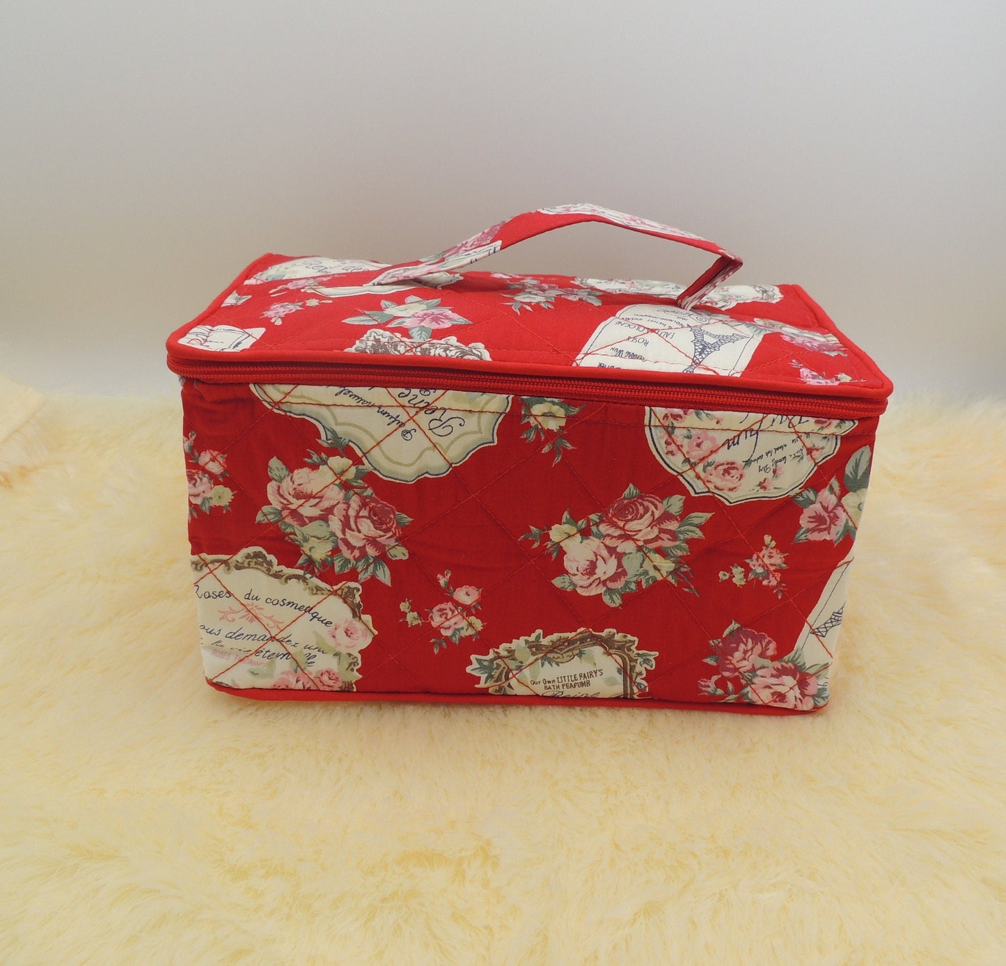 Multi-Purpose Large Box Bag - Ideal for Cosmetics, Toiletries, Lunch, and Work- Handmade