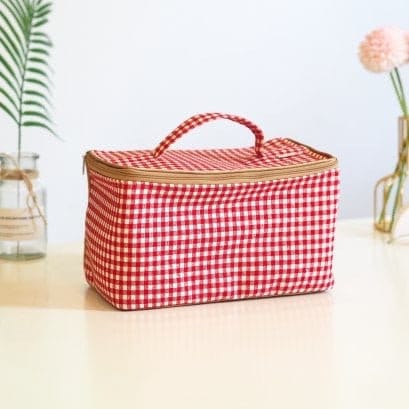 Versatile Large Box Bag - Ideal for Cosmetics, Toiletries, Lunch, and Work - Handmade