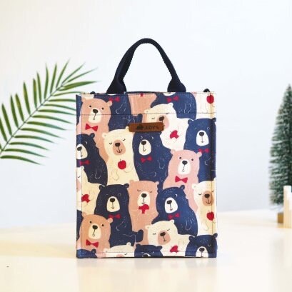 iPad handbag in Blue and White Bears pattern.