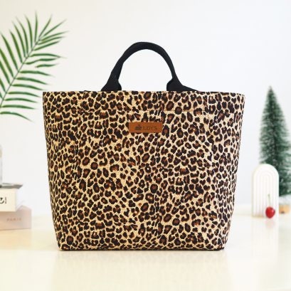 Handmade Versatile Vacation, Beach, and Everyday Tote in Leopard Animal Print