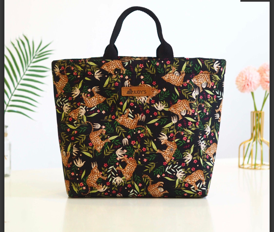 Handmade Versatile Vacation, Beach, and Everyday Tote in Leopard in Jungle Animal Print