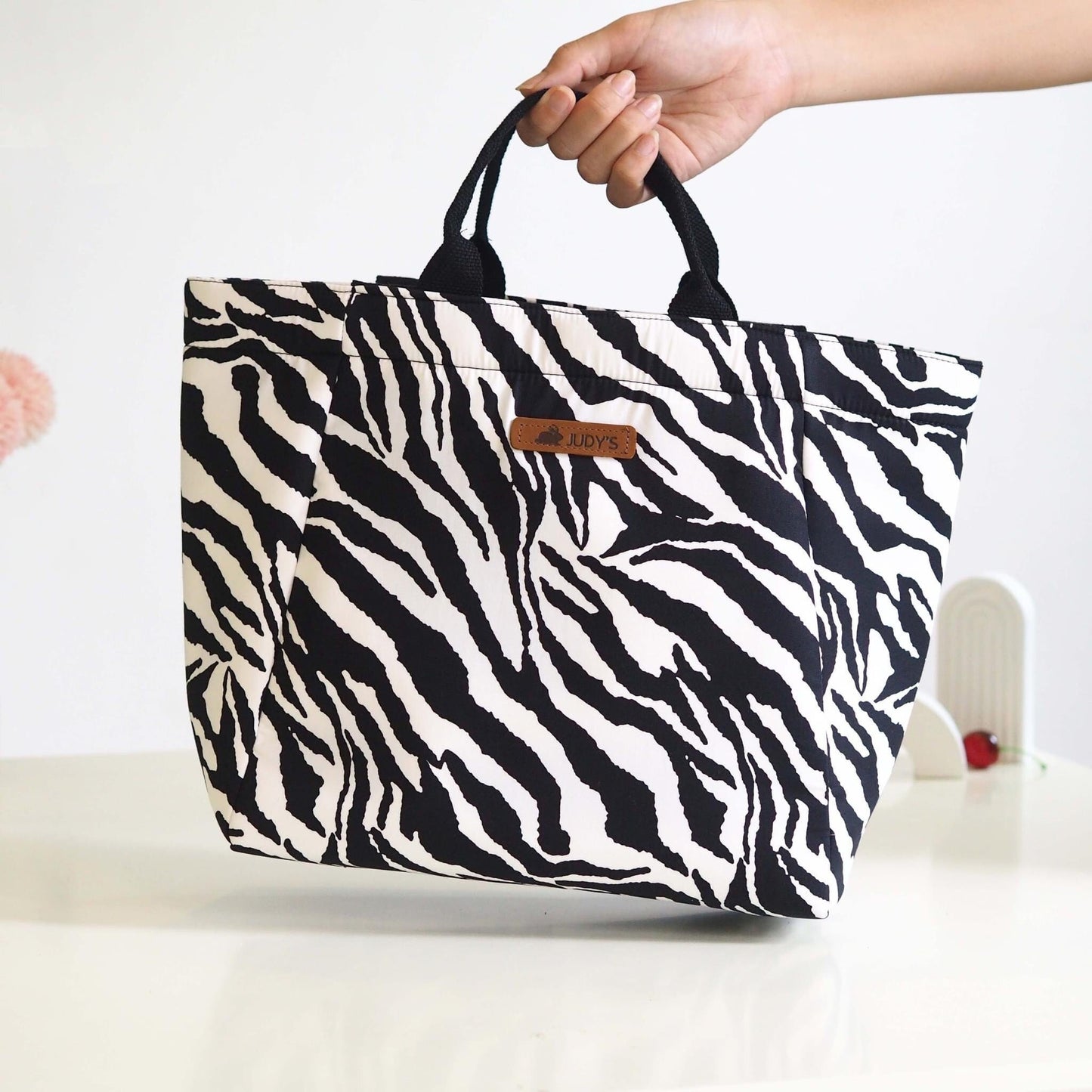 Handmade Versatile Vacation, Beach, and Everyday Tote in Zebra Animal Print