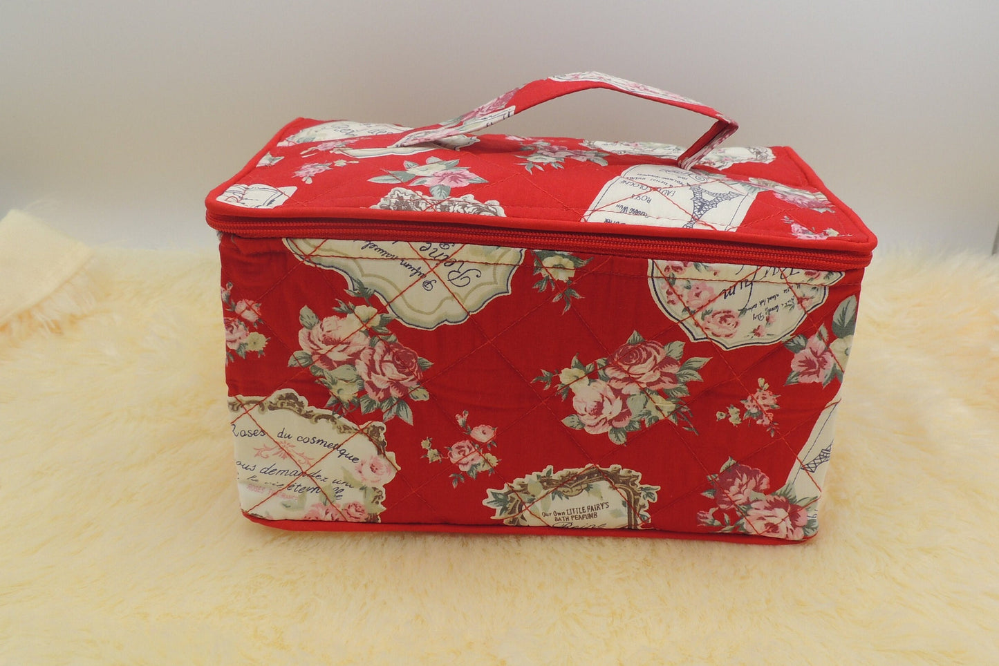 Multi-Purpose Large Box Bag - Ideal for Cosmetics, Toiletries, Lunch, and Work- Handmade